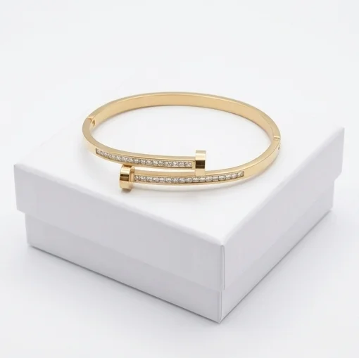 Anti-Tarnish Nail Bracelet | 18K Gold PVD Plated