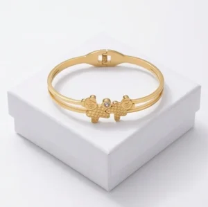 Teddy Bear Motif Anti-Tarnish Bracelet | 18K Gold PVD