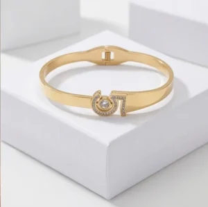 Number 5 Signature Anti-Tarnish Bracelet | 18K Gold PVD