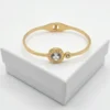 Solitaire Disk Anti-Tarnish Bracelet | Gold plating