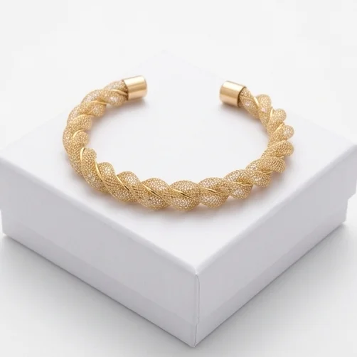 Twisted Mesh Anti-Tarnish Bracelet | 18K Gold Plating