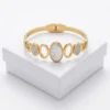 Opal Oval Anti-Tarnish Bracelet | 18K Gold Plating