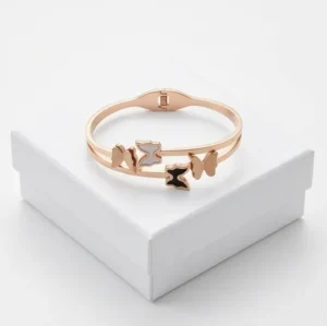 Butterfly Design Anti-Tarnish Bracelet | Rose Gold Plating