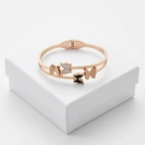 Butterfly Design Anti-Tarnish Bracelet | Rose Gold Plating