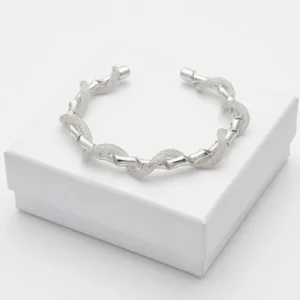 Twist-Mesh Anti-Tarnish Bracelet | Silver Finish