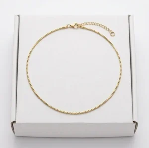 Box Link Anti-Tarnish Chain | 18K Gold Plating