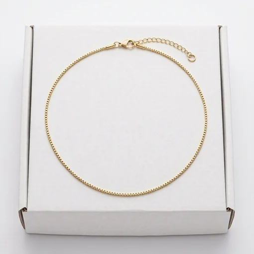 Box Link Anti-Tarnish Chain | 18K Gold Plating