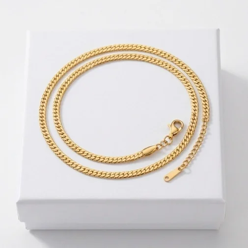 Curb Link Anti-Tarnish Chain | 18K Gold Plating