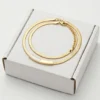Herringbone Bar Anti-Tarnish Chain | 18K Gold Plating
