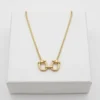 U-Link Snake Anti-Tarnish Chain With Pendent | 18K Gold plating