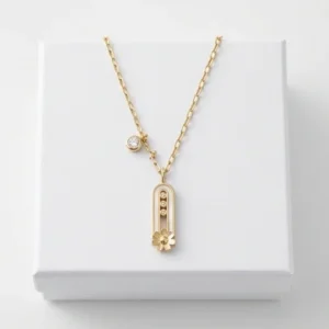 Floral Slide Anti-Tarnish Chain With Pendent | 18K Gold plating