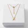 Kiss Cross Anti-Tarnish Chain With Pendent | 18K Gold Plating