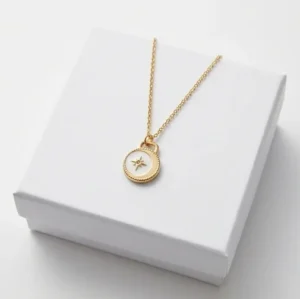 North Star Anti-Tarnish Chain With Pendent | 18K Gold Plating