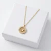 Dharma Wheel Anti-Tarnish Chain With Pendent| 18K Gold Plating
