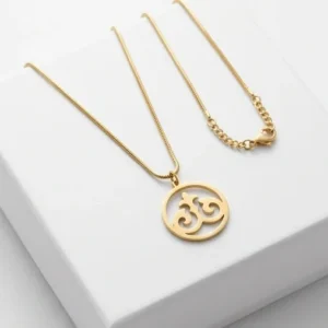 Flourish Disc Anti-Tarnish Chain With Pendent | Gold Plated