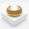 Wired Cuff Anti-Tarnish Bracelet | 18K Gold Plating