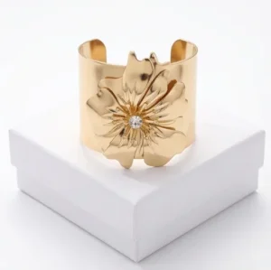 Bloom Cuff Anti-Tarnish Bracelet | 18K Gold Plating