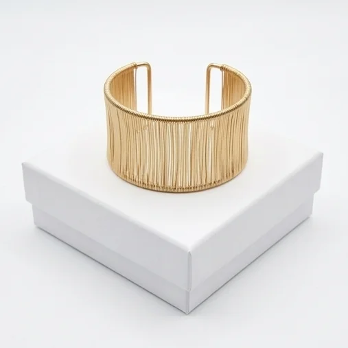 Linear Wired Anti-Tarnish Bracelet | 18K Gold Plating