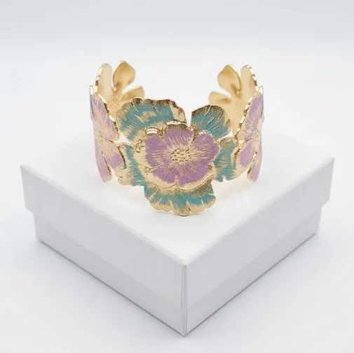 Pastel Flora Anti-Tarnish Bracelet | 18K Gold Plating