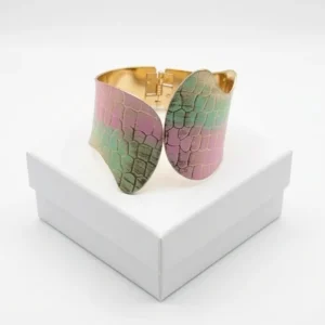 Scale Texture Anti-Tarnish Bracelet | 18K Gold Plating