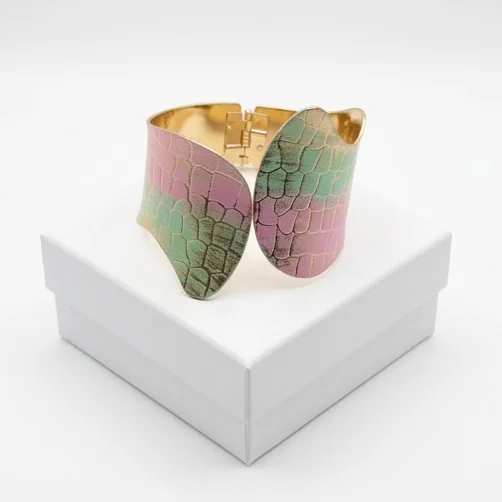 Scale Texture Anti-Tarnish Bracelet | 18K Gold Plating