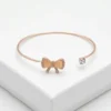 Sparkling Bow Fashion Bracelet | Rose Gold Plating