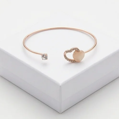 Radiant Heart Fashion Bracelet | Rose Gold Plating