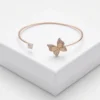 Shimmering Wing Butterfly Fashion Bracelet | Rose Gold Plating