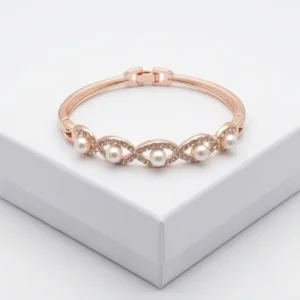 Infinity Pearl Fashion Bracelet | Rose Gold Plating