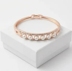 Radiant Pearl Fashion Bracelet | Rose Gold Plating