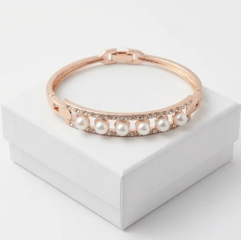 Radiant Pearl Fashion Bracelet | Rose Gold Plating