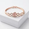 Tiara Medallion Fashion Bracelet | Rose Gold Plating