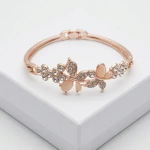 Floral Vine Fashion Bracelet | Rose Gold Plating