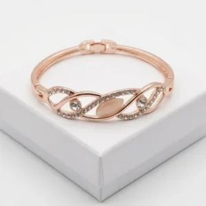Serpentine Wave Fashion Bracelet | Rose Gold Plating