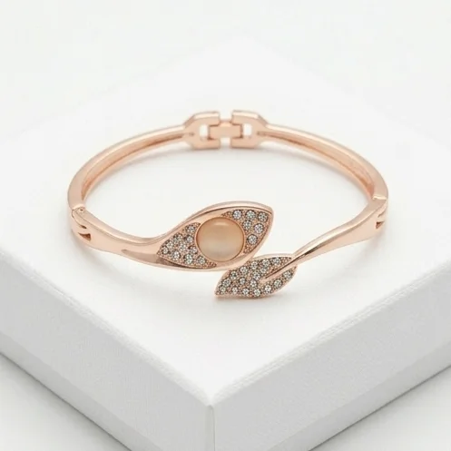 Luminous Petal Fashion Bracelet | Rose Gold Plating