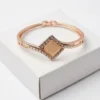 Diamond Deco Fashion Bracelet | Rose Gold Plating