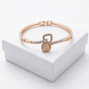 Heart Blossom Fashion Bracelet | Rose Gold Plating