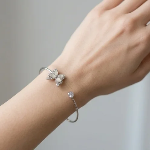 Glimmer Butterfly Fashion Bracelet | Silver Plating