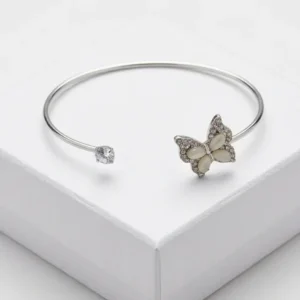 Glimmer Butterfly Fashion Bracelet | Silver Plating