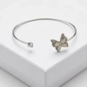 Glimmer Butterfly Fashion Bracelet | Silver Plating
