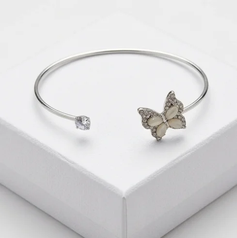 Glimmer Butterfly Fashion Bracelet | Silver Plating