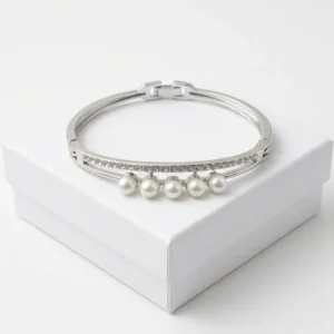 Celestial Pearl Fashion Bracelet | Silver Plating