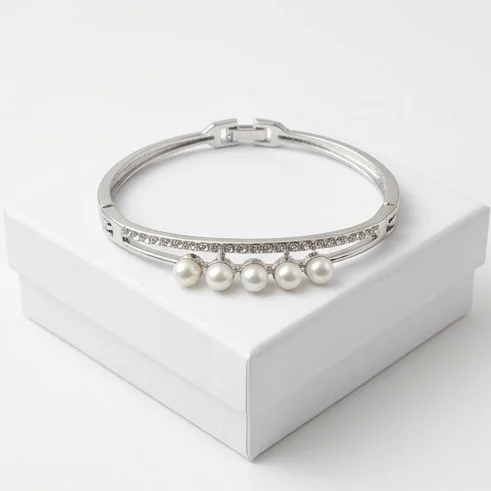 Celestial Pearl Fashion Bracelet | Silver Plating