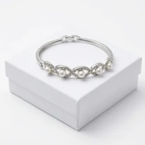 Aria Wave Fashion Bracelet | Silver Plating