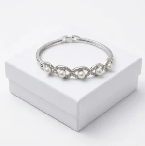 Aria Wave Fashion Bracelet | Silver Plating