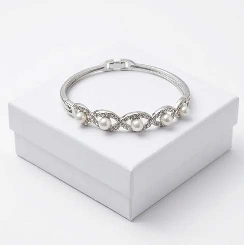 Aria Wave Fashion Bracelet | Silver Plating