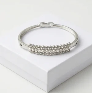 Glimmer Pearl Fashion Bracelet | Silver Plating
