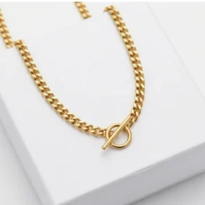 Toggle Curb Anti-Tarnish Chain | Gold Finishing