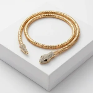 Crystal Snake Fashion Necklace | Premium Plating