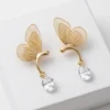 Light Violet Pearl Anti-Tarnish Ear Ring | Gold Plating